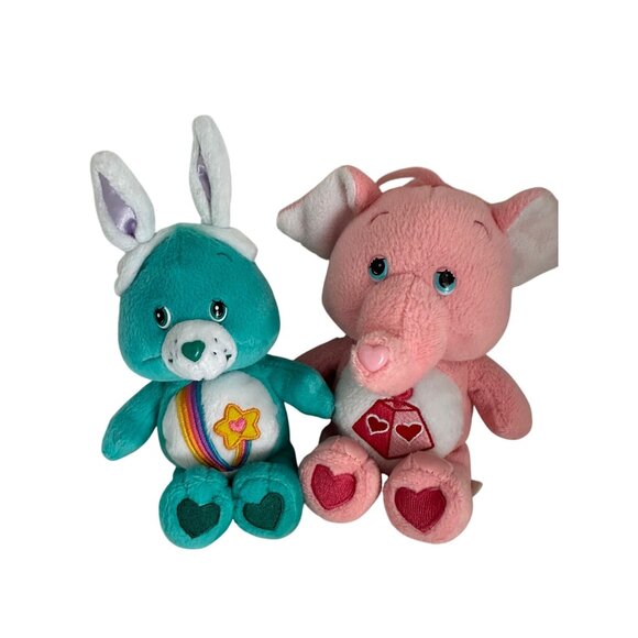 Care Bears Cousins Plush Set Featuring Lotsa Heart Elephant & Hugs-A-Lot Bear - Picture 3 of 8